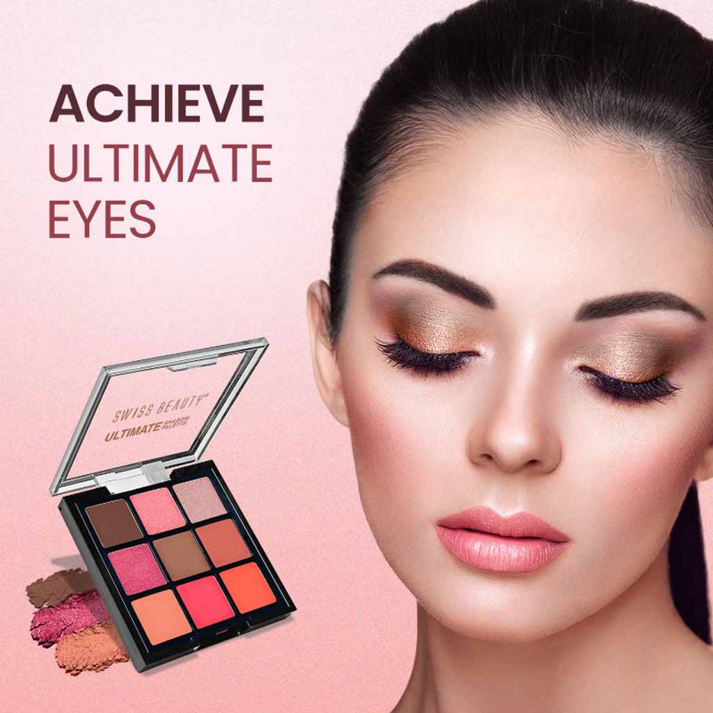Swiss Beauty Ultimate 9 Pigmented Colors Eyeshadow Palette - 2 - Distacart
