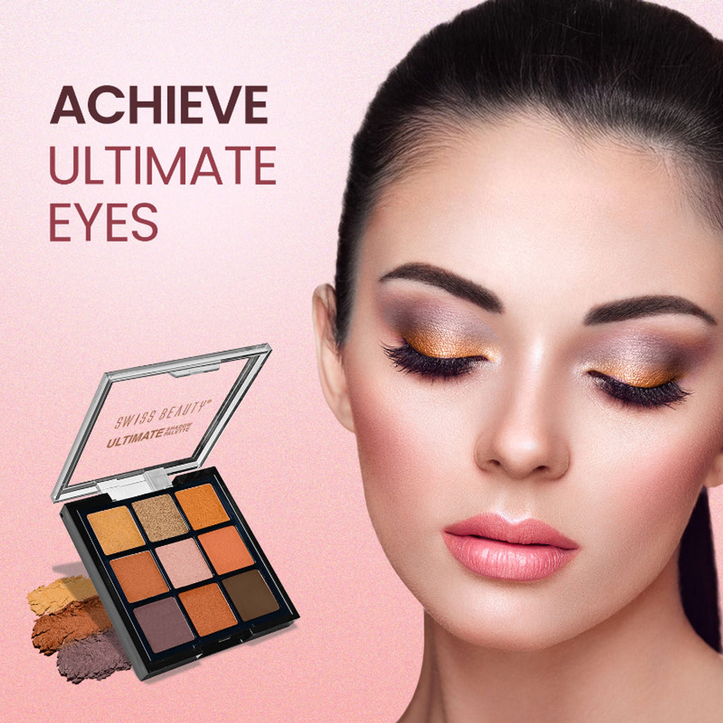 Swiss Beauty Ultimate 9 Pigmented Colors Eyeshadow Palette - 3 - Distacart