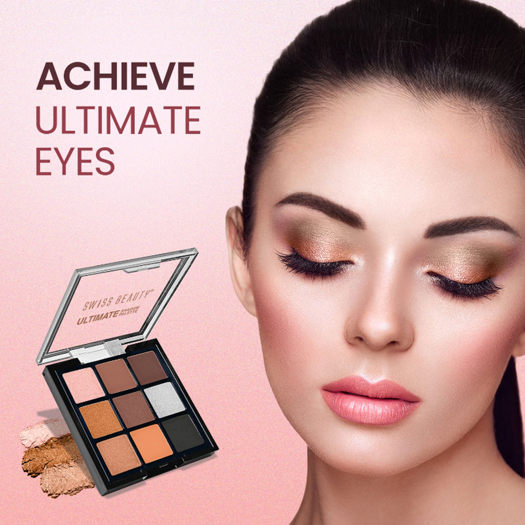Swiss Beauty Ultimate 9 Pigmented Colors Eyeshadow Palette - 5 - Distacart