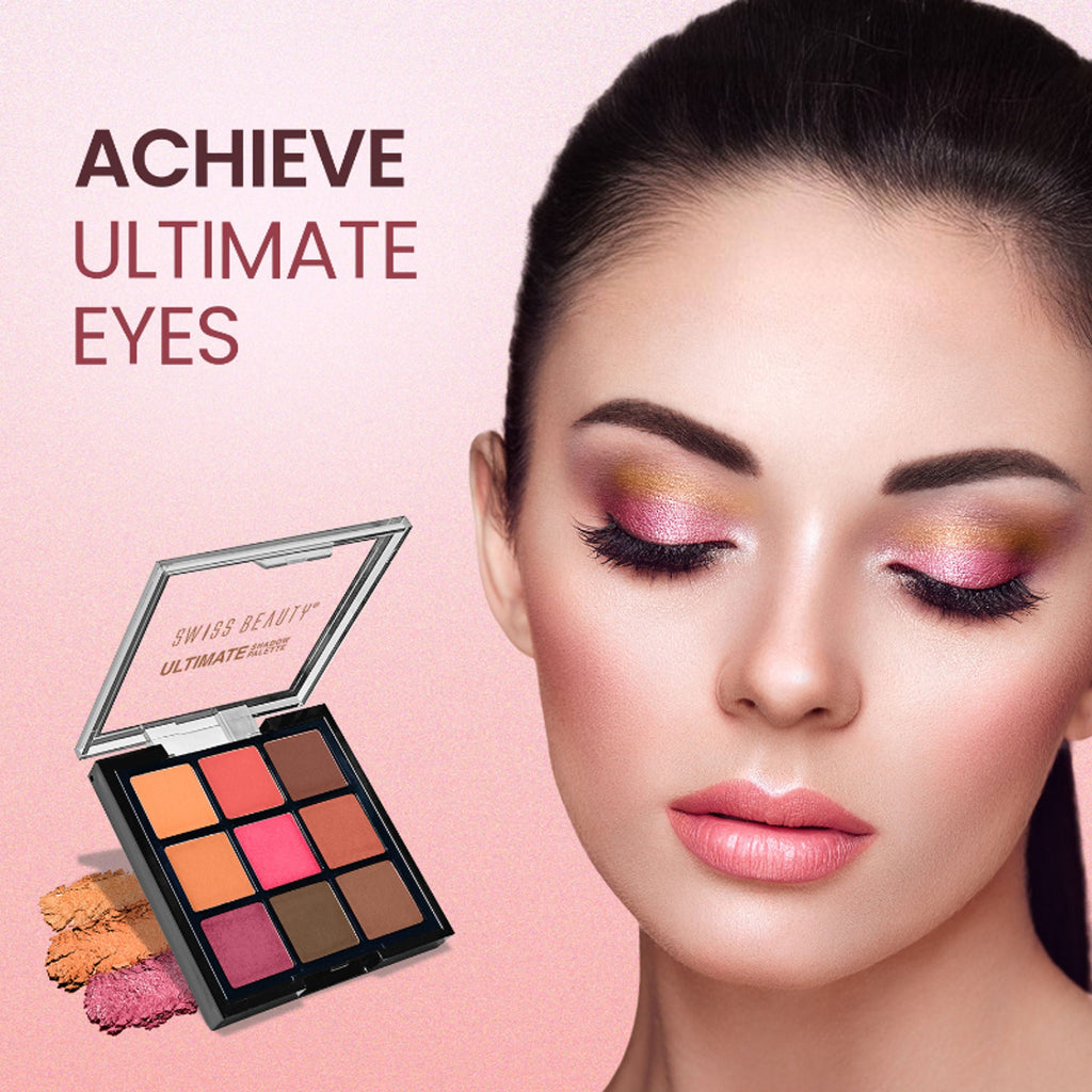Swiss Beauty Ultimate 9 Pigmented Colors Eyeshadow Palette - 6 - Distacart