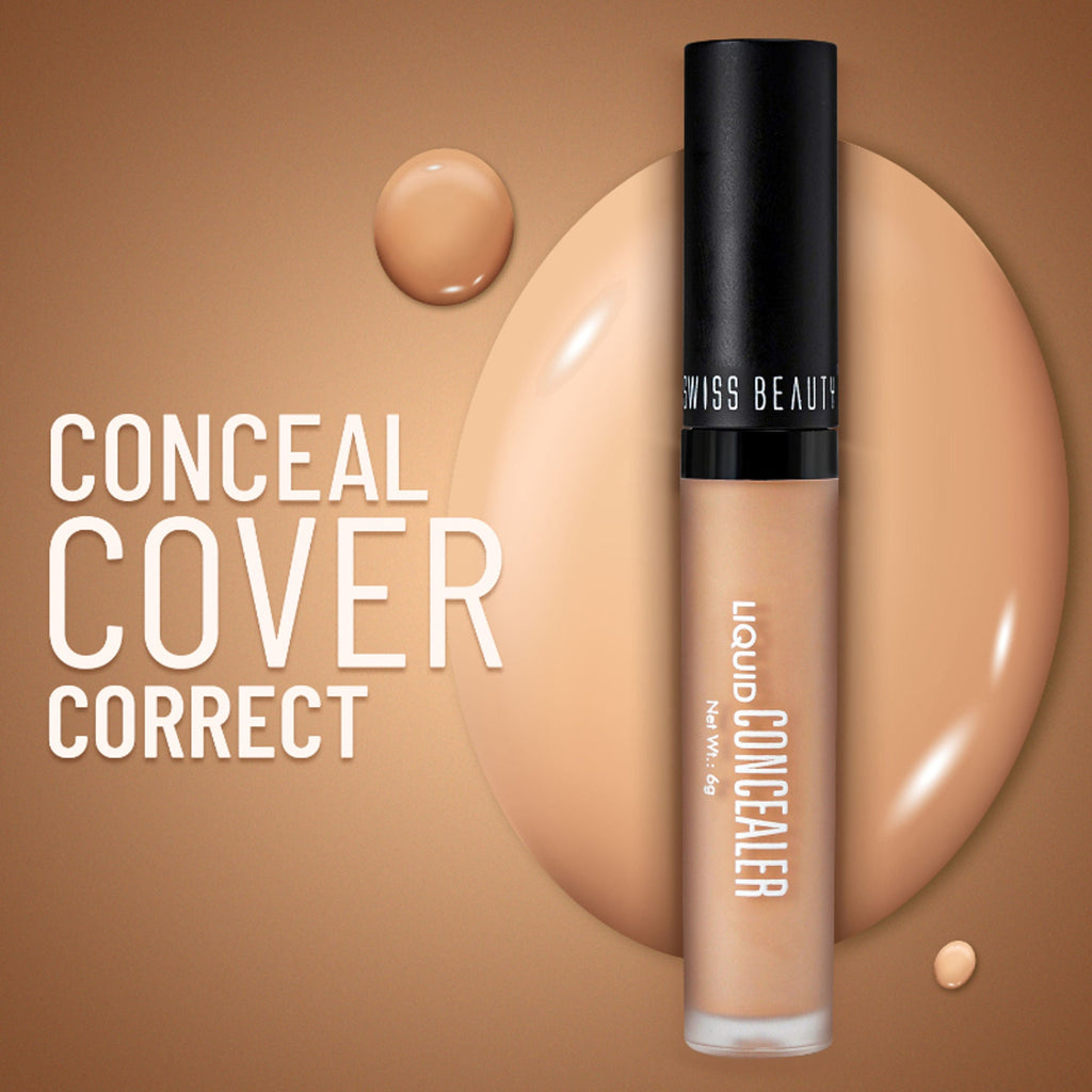 Swiss beauty Full Coverage Liquid Concealer With Jojoba Oil - 04 Medium Beige - Distacart