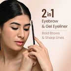 Swiss Beauty 3 In 1 Eyeliner, Eyebrow Filler and Kajal , 24-Hour Stay ,Waterproof - 02 Brown - Distacart