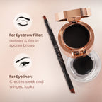 Swiss Beauty 3 In 1 Eyeliner, Eyebrow Filler and Kajal , 24-Hour Stay ,Waterproof - 02 Brown - Distacart