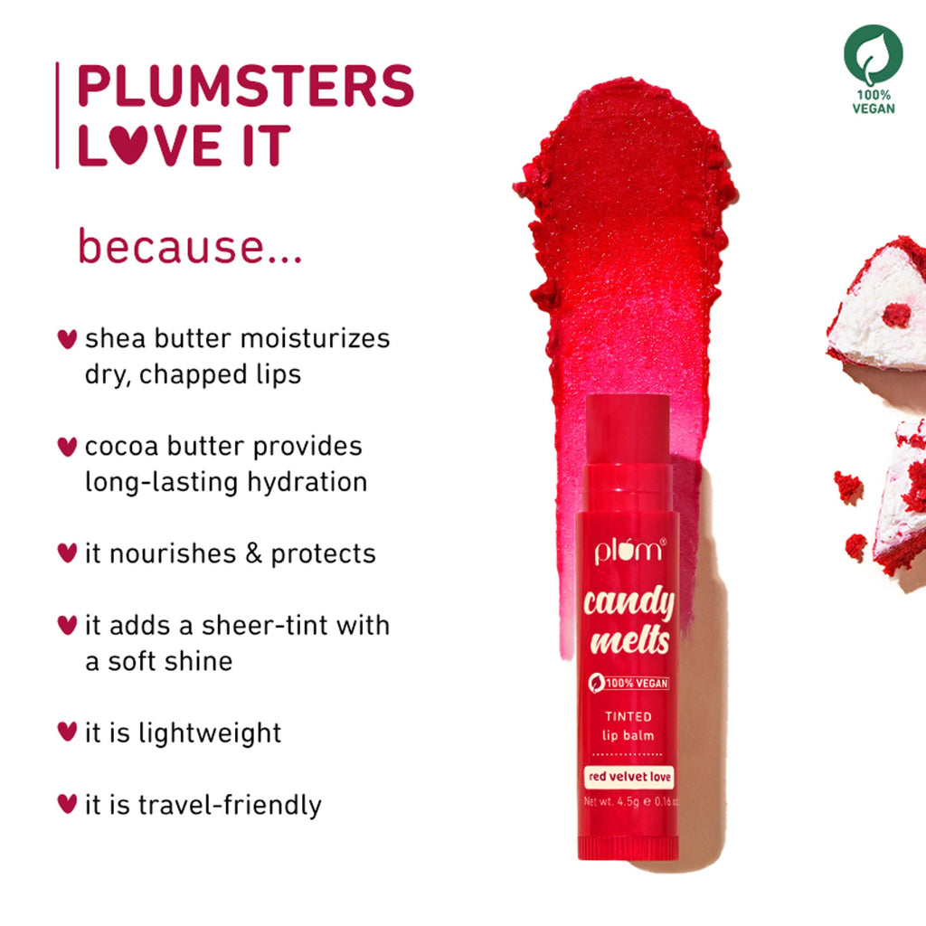 Plum Candy Melts Tinted Lip Balm - Red Velvet Love - Distacart