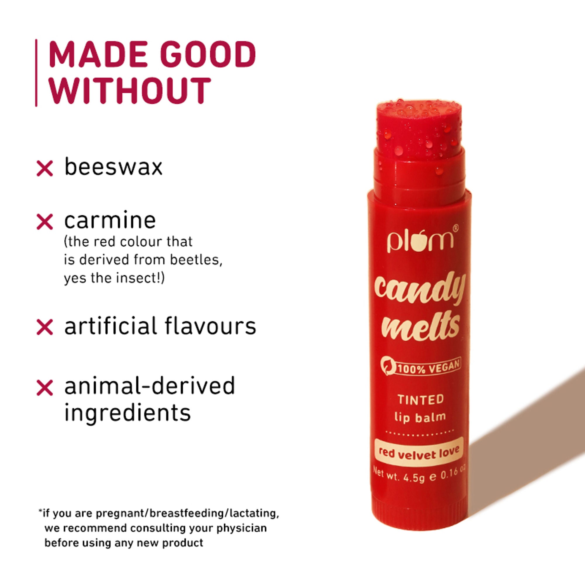 Plum Candy Melts Tinted Lip Balm - Red Velvet Love - Distacart