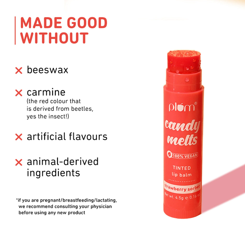 Plum Candy Melts Tinted Lip Balm - Strawberry Sorbet - Distacart