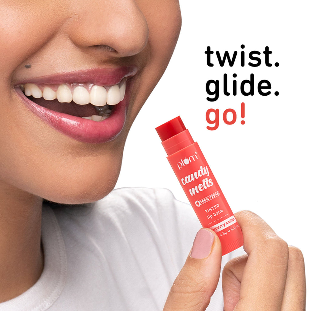 Plum Candy Melts Tinted Lip Balm - Strawberry Sorbet - Distacart