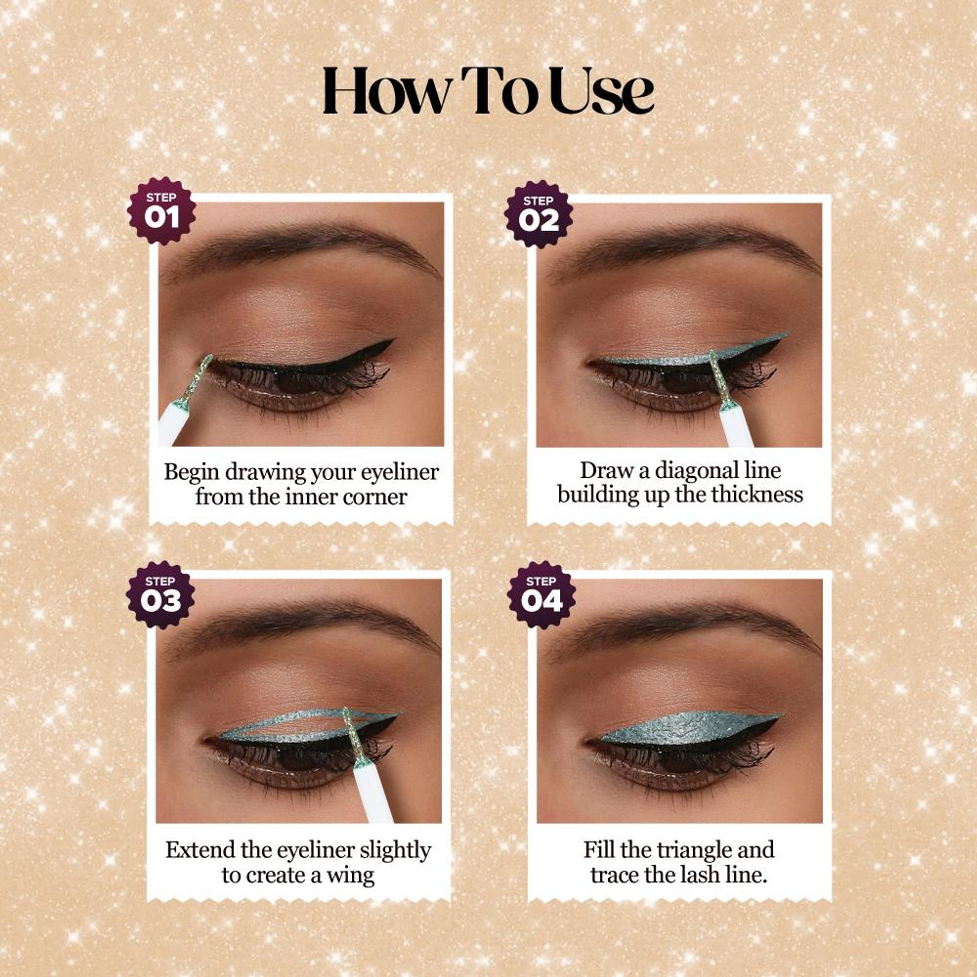 Hilary Rhoda Showstopper Glitter Eyeliner - Pearl Shine White 07 - Distacart