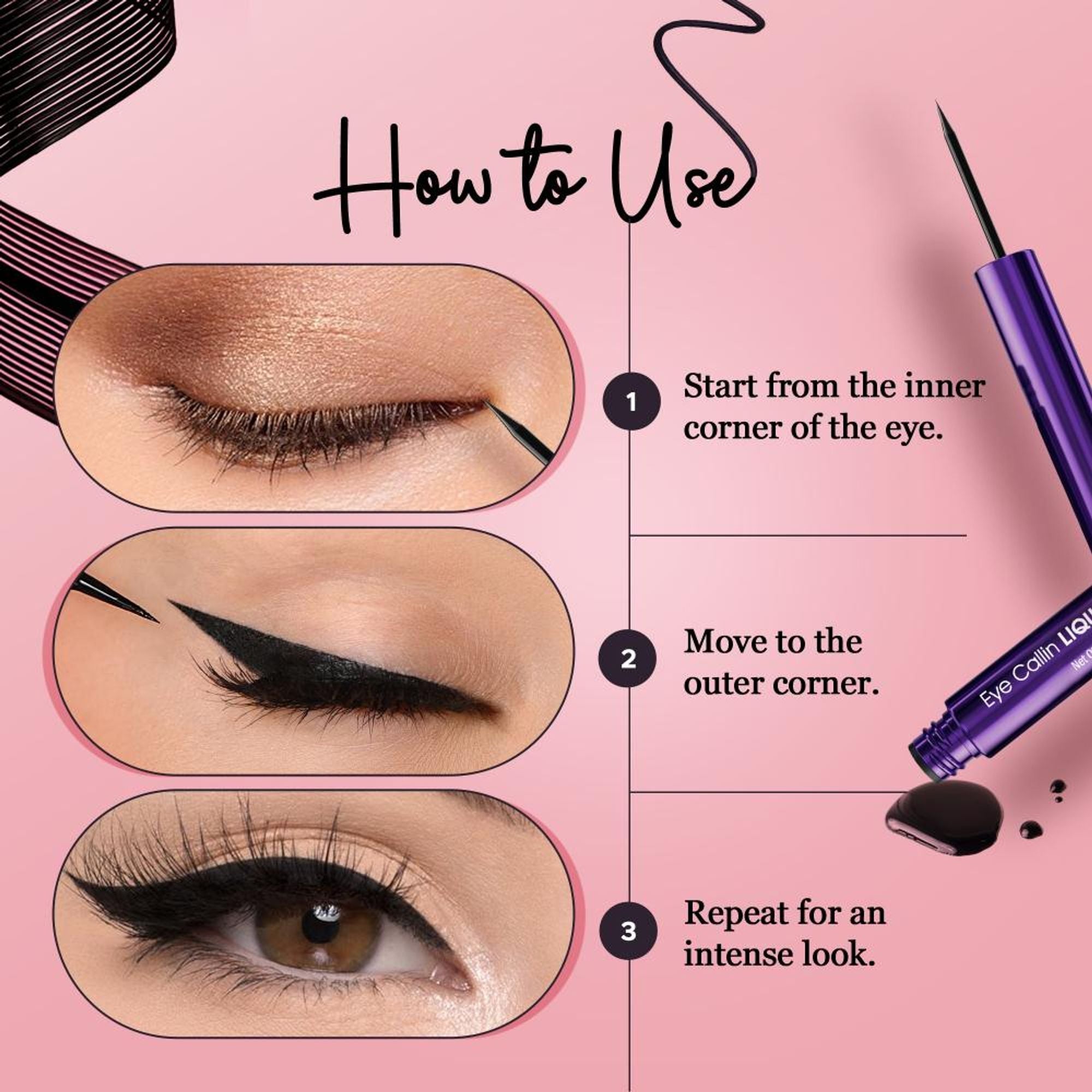 Hilary Rhoda Eye Callin' Liquid Waterproof Eyeliner - Matte 01 - Distacart