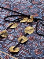 Ahalyaa Navy Blue & Maroon Floral Print Kaftan Kurta - Distacart