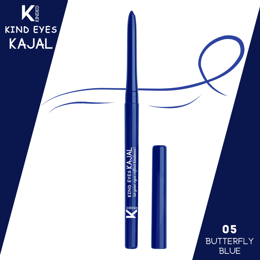 kinded kind eyes kajal 3 in 1 kohl kajal eye liner smokey eye shadow 05 butterfly blue