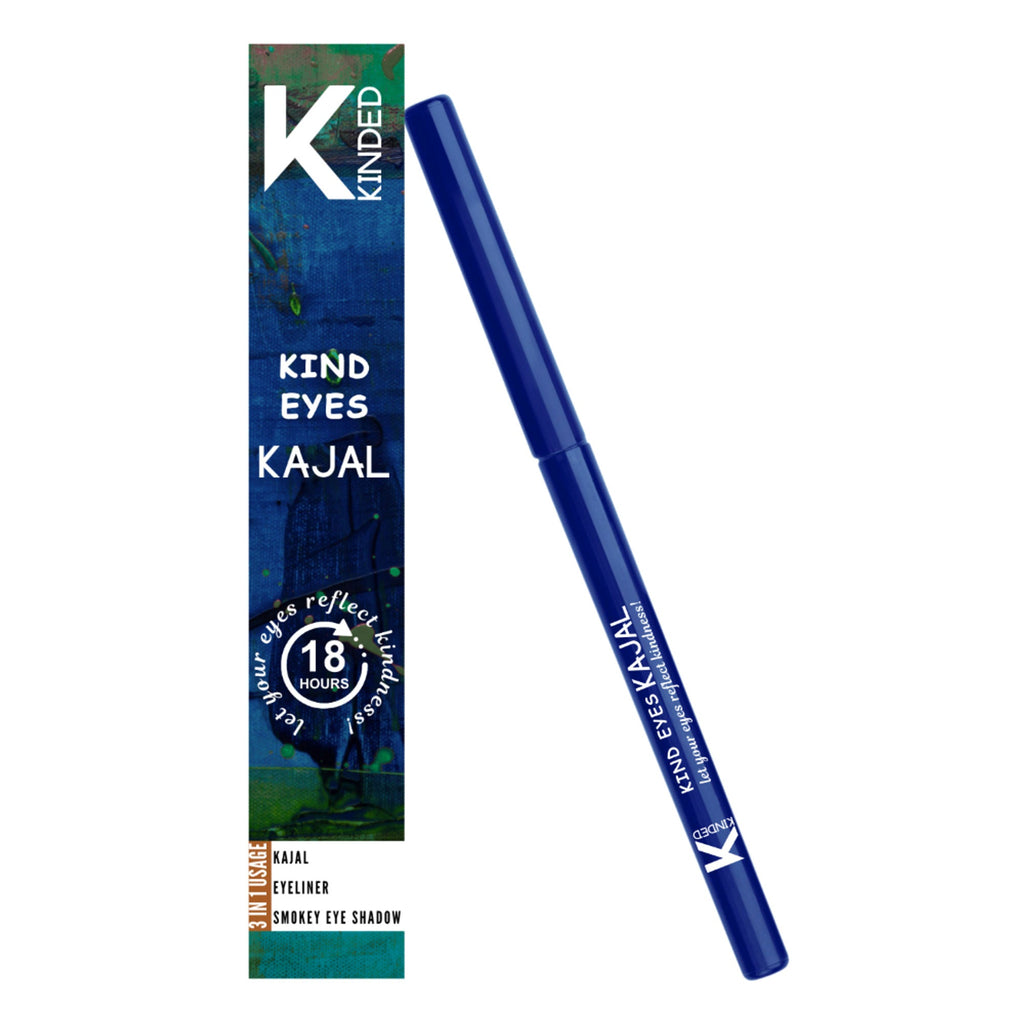 kinded kind eyes kajal 3 in 1 kohl kajal eye liner smokey eye shadow 05 butterfly blue