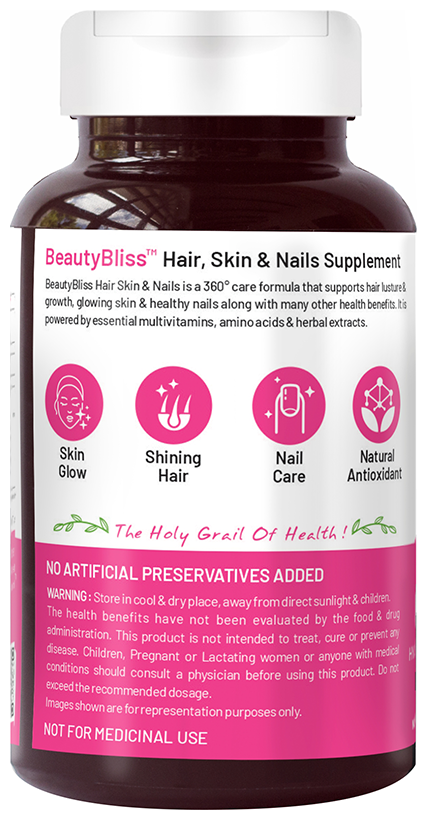bliss welness hair skin nails veg tablet