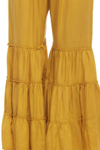 Mominos Fashion Reyon Cotton Mustard Palazzo - Distacart