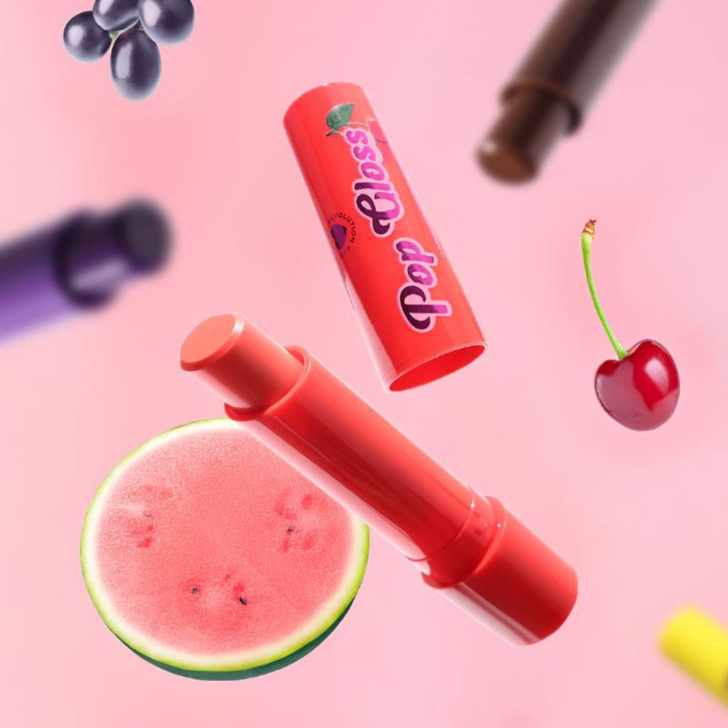 Makeup Revolution Pop Gloss Balm - Cherry Red - Distacart