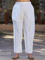 Juniper Women's Off-White Chinnon Embroidered Kurta Pant Dupatta Set - Distacart