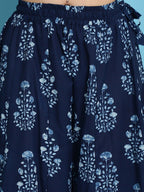 TAG 7 Plus Size Ethnic Motifs Block Printed Pure Cotton Flared Ethnic Palazzo