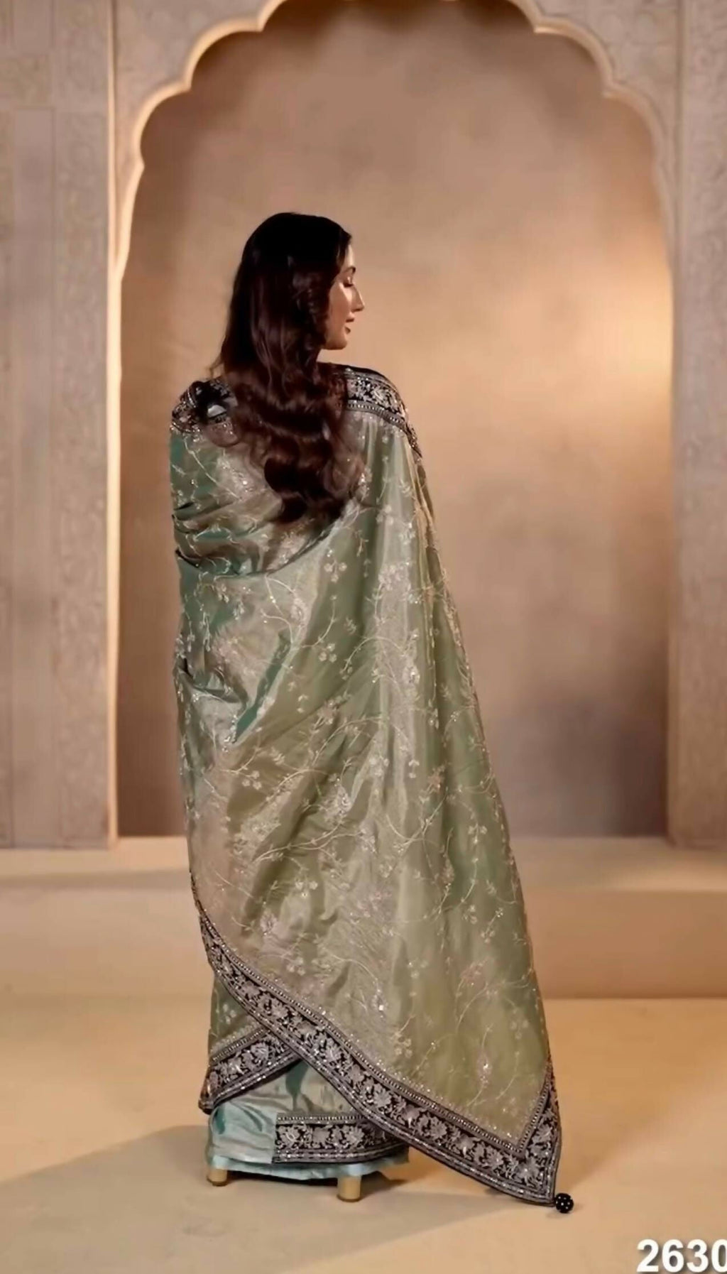 Joban Fashion Mehndi Soft Mocha Silk Party Wear Sarees - Distacart