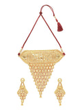 Gold plating jewellery set (Gold) - Ruby Raang