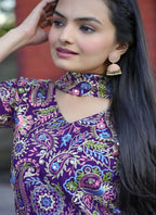 Teeya Creation Wine Color Tapeta Silk Embroidery Work Party Wear Palazzo Set - Distacart
