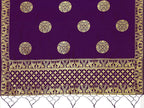Mimosa Women's Animal Print Art Silk Purple Dupatta - Distacart