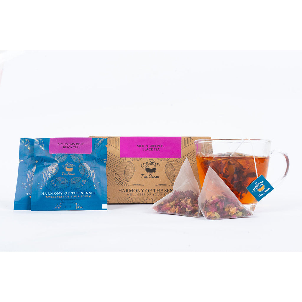 Tea Sense Mountain Rose Black Tea Bags Box - Distacart