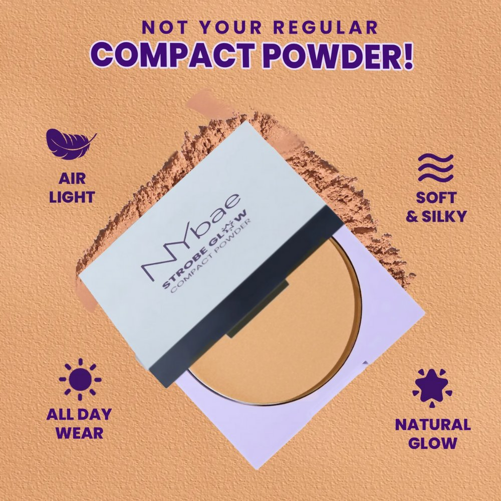 NY Bae Strobe Glow Compact Powder – Soft Gold 03 - Distacart