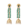 Nuyug 22K Gold Plated Green Fern Earrings - Distacart