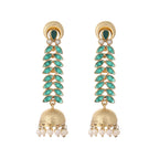 Nuyug 22K Gold Plated Green Fern Earrings - Distacart