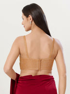 Joban Fashion Women Polyester Copper Stitched Blouse