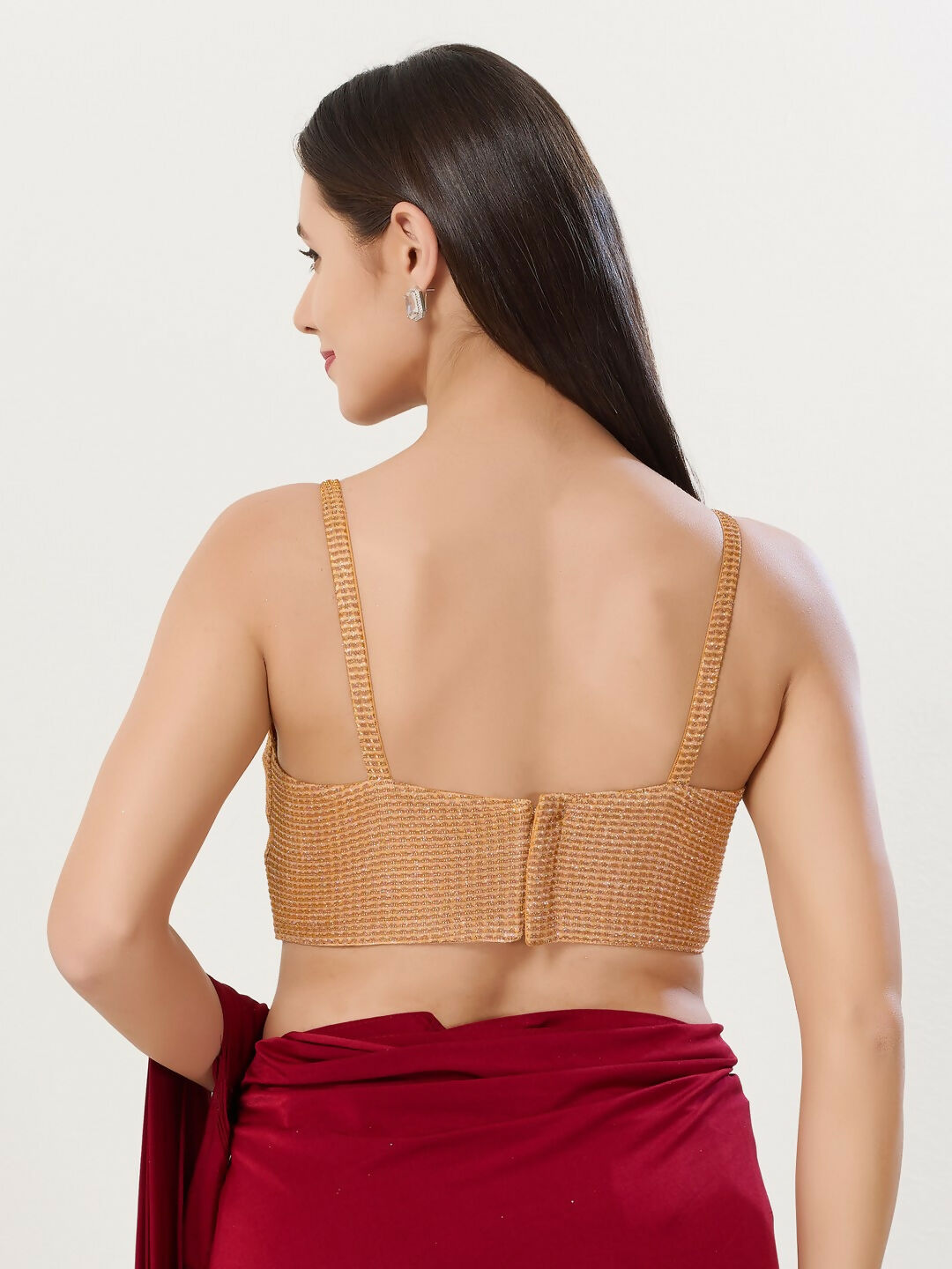 Joban Fashion Women Polyester Copper Stitched Blouse