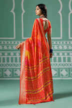 Joban Fashion Vicitra Silk Multi Color Soft Fabric With Digital Print Saree