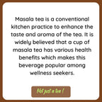 Satvi Wellness Masala Chai | Masala tea | Black tea with spices and herbs | Karak tea - Distacart