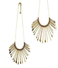Bling Accessories Antique Brass Finish Brass Metal Statement Necklace