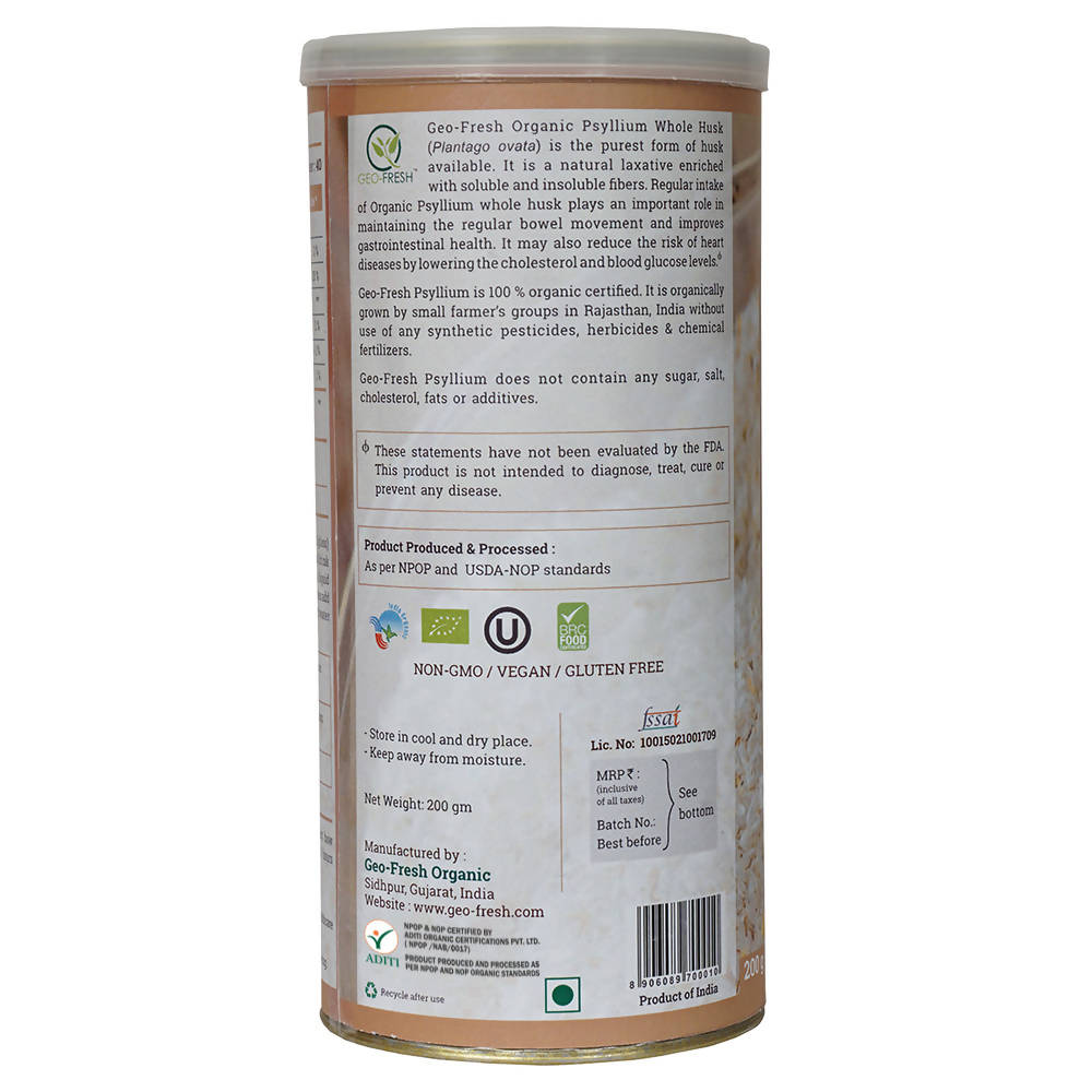 Geo-Fresh Organic Psyllium Whole Husk
