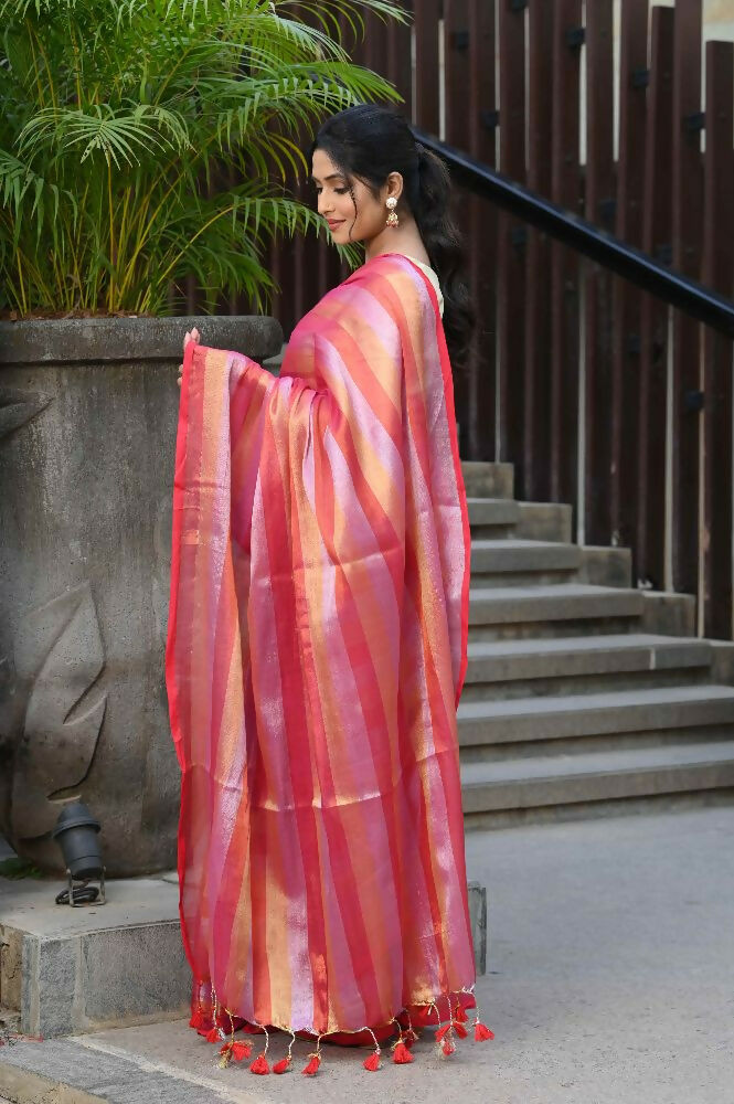 Beatitude Multicolor Tissue Silk Saree