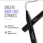 Gleva Eyebrow Pen with 4 Micro-Fork Tip Applicator - Black