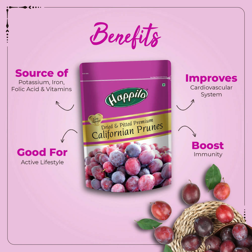 Happilo Premium Dried Californian Pitted Prunes