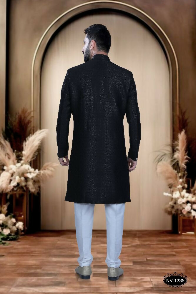 Joban Fashion Men's Black TR Kurta with Pyjama