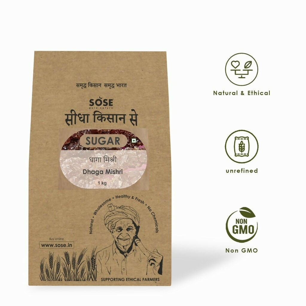 Gir Sidha Kisan Se Natural Dhaga Mishri
