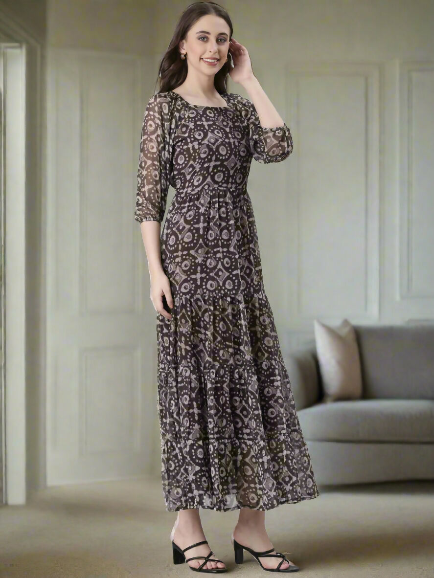Souchii Printed Maxi Dress