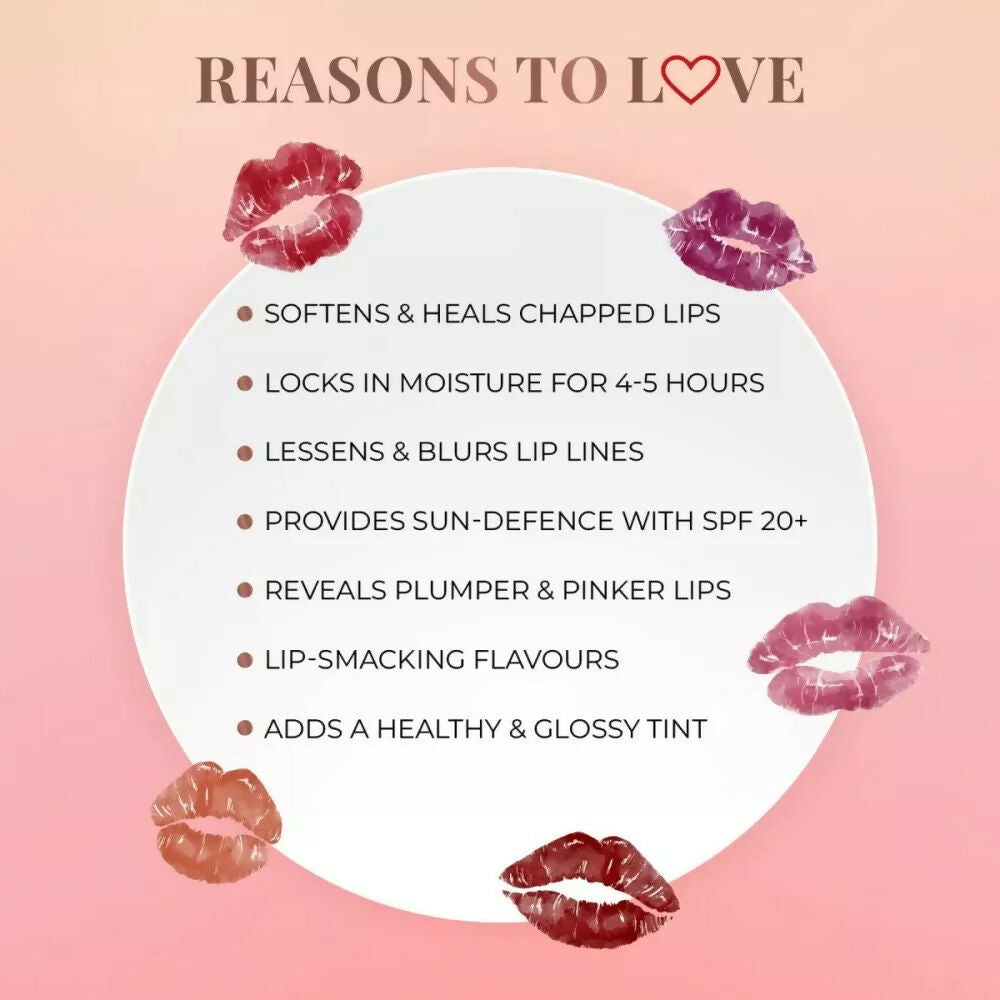 Just Herbs Tinted Lip Balm SPF 20+ Cherry Flavor - Distacart