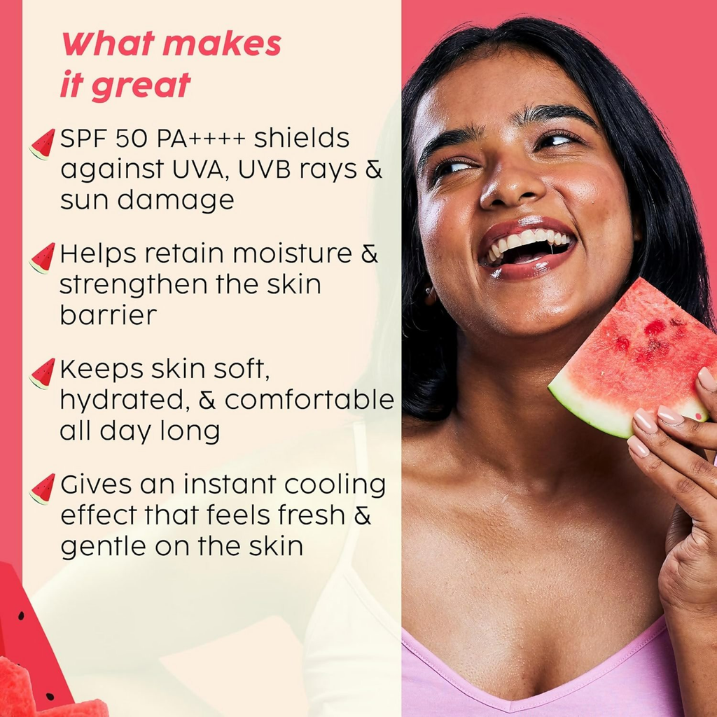PLIX The Plant Fix Watermelon Hydra-Cool Sunscreen Body Lotion With Spf 50 Pa++++ - Distacart