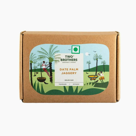 Two Brothers Organic Farms Date Palm Jaggery Solid, Pure Date Palm Sap