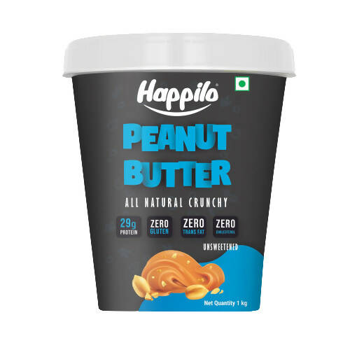 Happilo All Natural Unsweetened Peanut Butter Crunchy