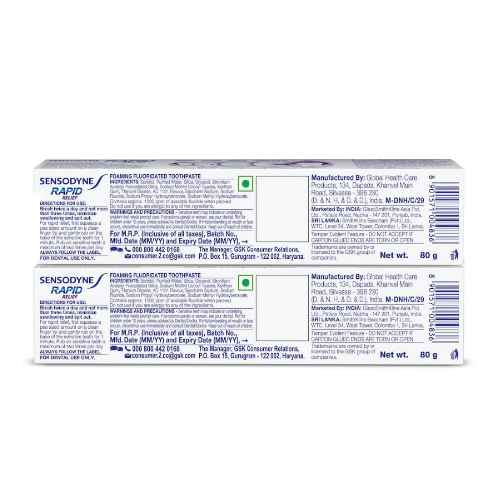 Sensodyne Toothpaste Rapid Relief - Distacart
