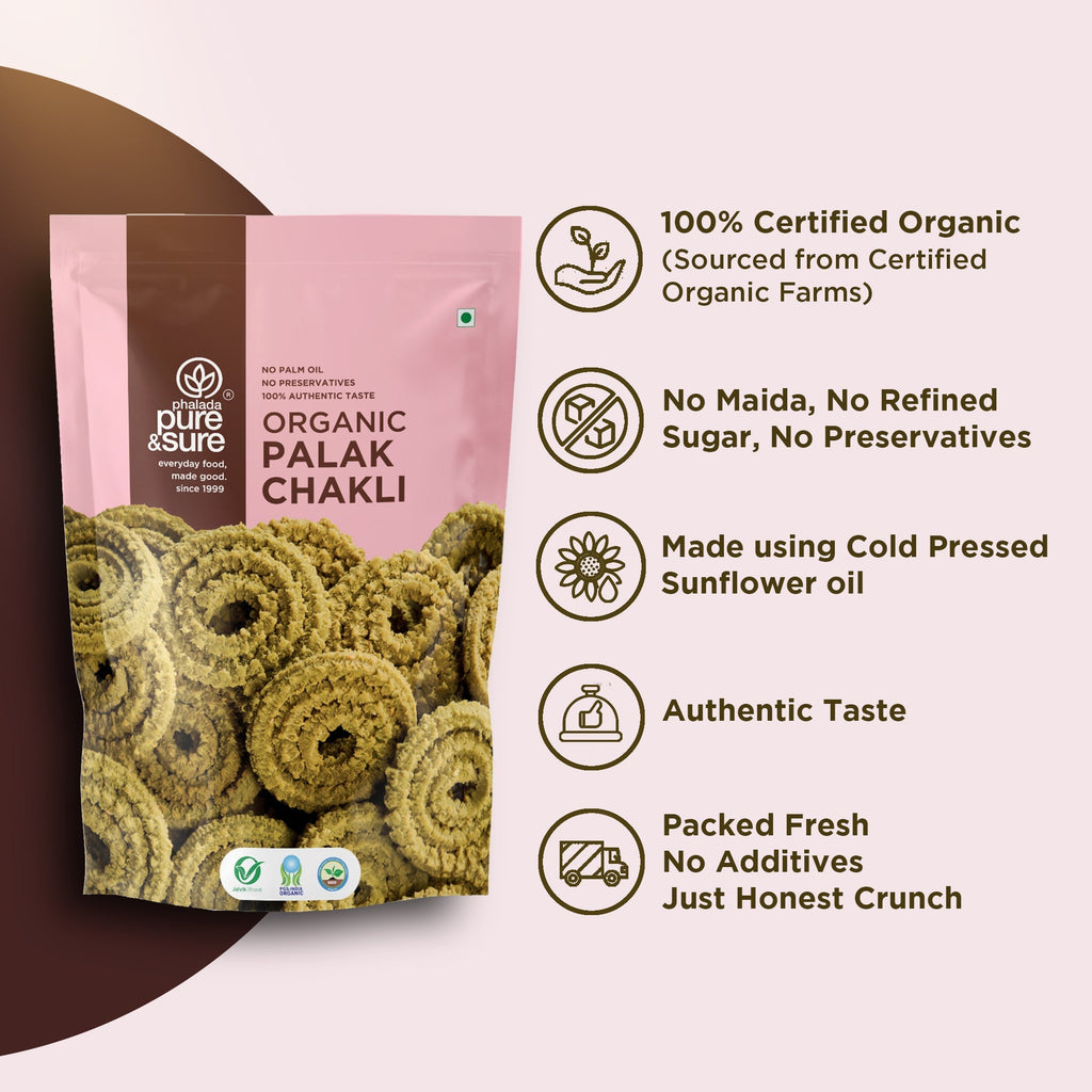 Pure & Sure Organic Palak Chakli - Distacart