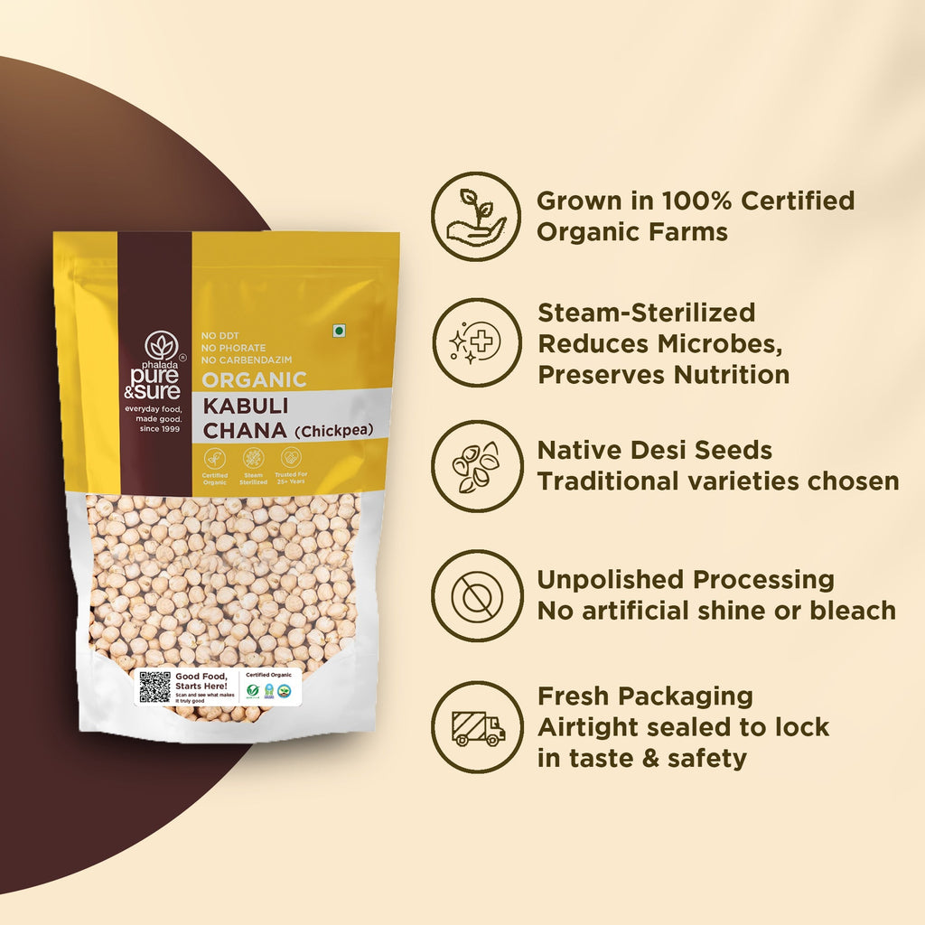 Pure & Sure Organic Kabuli Chana - Distacart