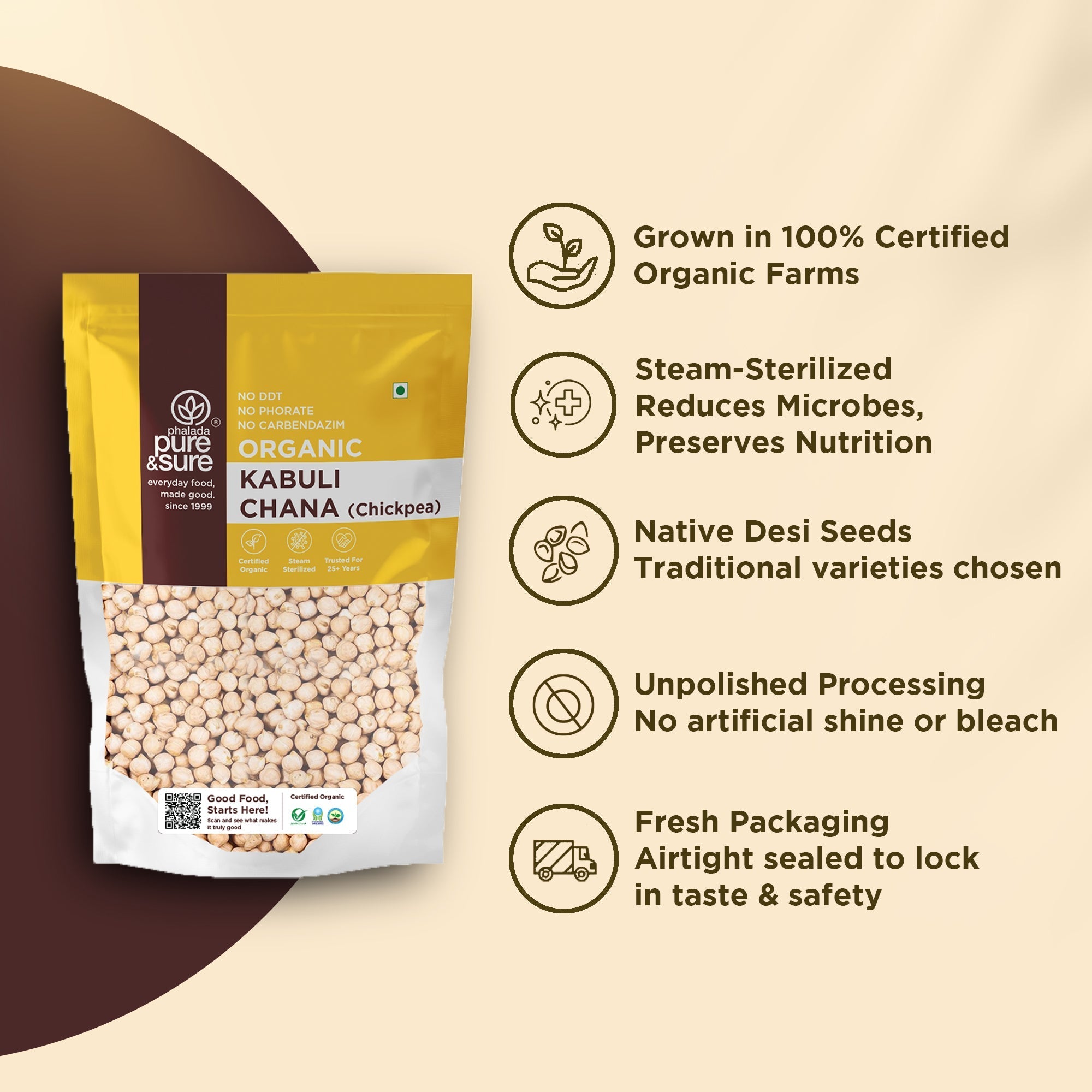 Pure & Sure Organic Kabuli Chana - Distacart