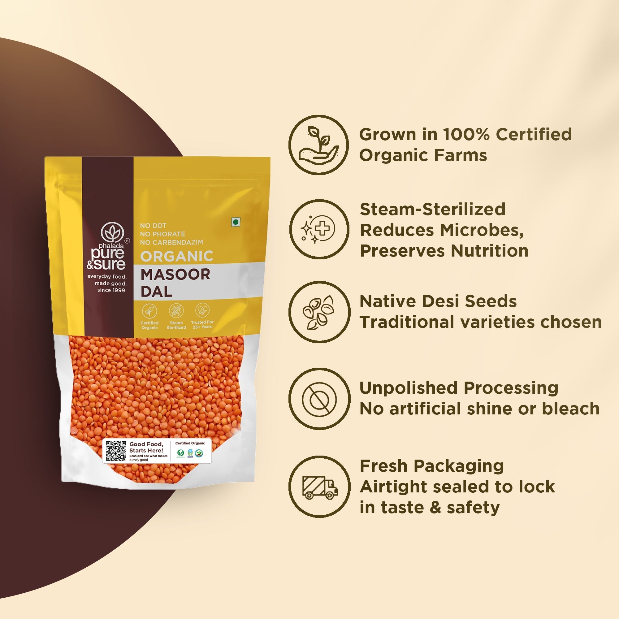 Pure & Sure Organic Masoor Dal - Distacart
